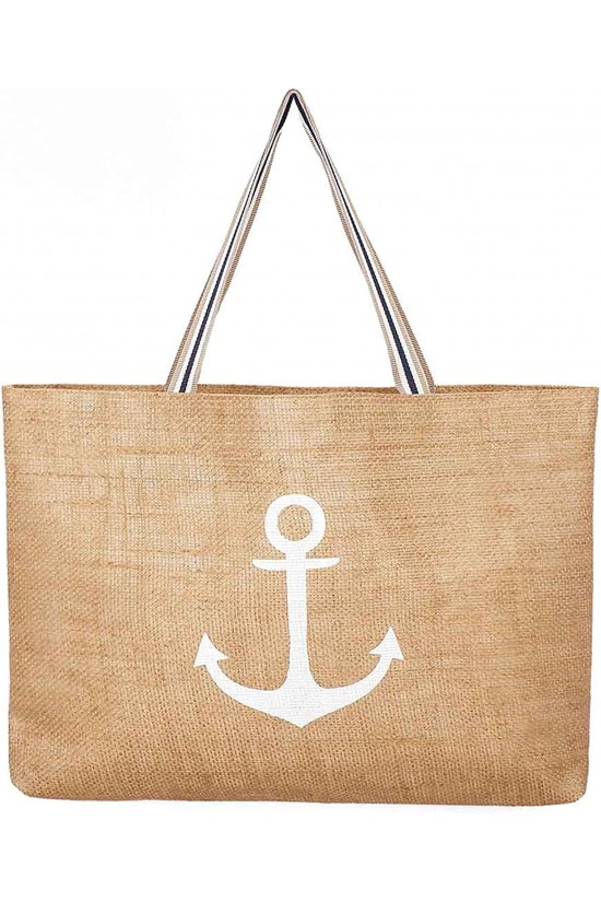 Anker Jute-Strandtasche 50 x 40 x 8 cm Anker Jute-Strandtasche 50 x 40 x 8 cm