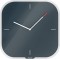 90170089 Silent Glass Wall Clock, Schwarz, Medium
