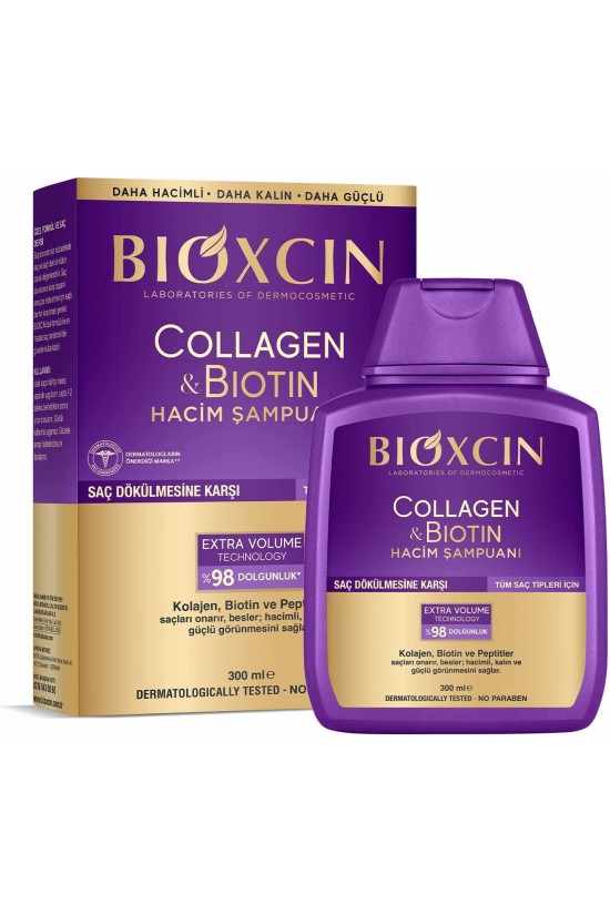 Collagen & Extra Volume & Shampooing Adoucissant 300 Ml - Cheveux Fins et Sensibles Collagen & Extra Volume & Shampooing Adoucissant 300 Ml - Cheveux Fins et Sensibles
