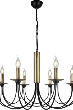 Dofa 8 Lustre Noir Dégringolé 8 x E14