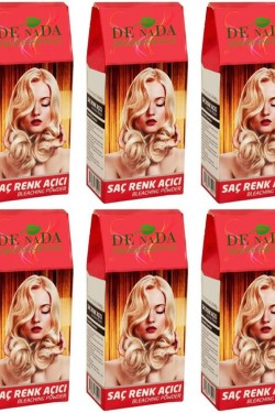 6 Adet Yoğun Saç Açıcı Powder Süper Sarışın Saç Ağartıcı Toz Boya Kuaför Style Saç Boyası Tek Paket Özel Formül Oksidanlı 3-6 Ton Saç Açıcı