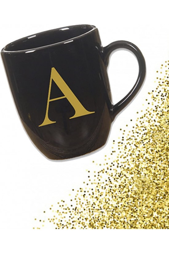 VIVAS HKSA101 Lettre A Tasse Tasse Noire VIVAS HKSA101 Lettre A Tasse Tasse Noire