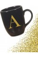 VIVAS HKSA101 Lettre A Tasse Tasse Noire VIVAS HKSA101 Lettre A Tasse Tasse Noire