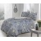 1000037441001 Parure de lit en satin Kendal Bleu