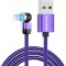 HEYBRO 3A leistungsstarkes magnetisches Manic-Kabel mit Schnellladung, violett, Lightning/Micro/Typ-C