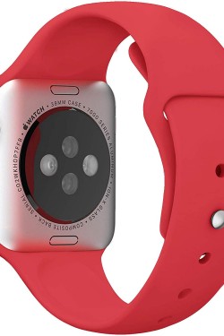 Watch Seri 7/6/SE/5/4/3 Silikon Kordon 45mm 44mm 42mm Uyumlu Gül Kırmızı