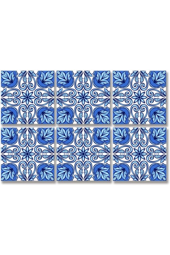 Mavilim 1 Menge gemusterte PVC-Fliesen 20 x 20 cm, 6er-Pack