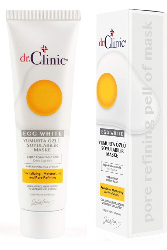 Dr.Clinic Eierextrakt-Peeling-Maske | Porenverfeinernde Peel-Off-Maske mit Eiweiß| Erfrischende, feuchtigkeitsspendende und porenstraffende Maske für fettige Haut und Mischhaut, 100 ml. Dr.Clinic Eierextrakt-Peeling-Maske | Porenverfeinernde Peel-Off-Maske mit Eiweiß| Erfrischende, feuchtigkeitsspendende und porenstraffende Maske für fettige Haut und Mischhaut, 100 ml.