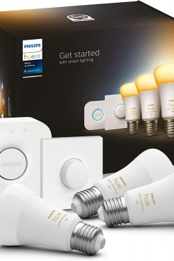 HueWA 8-75W Beyaz Ambiyans Akıllı Led Ampul Başlangıç S 3'lü, Akıllı Butonlu, E27, Bluetooth Özellikli