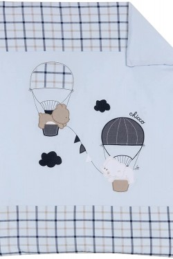 Boy's Baby Blanket with Removable Cover, Blue, Standard