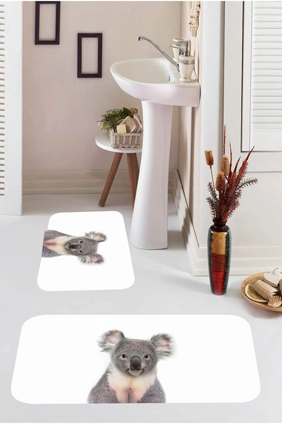 Dijital Baskılı 2'li Banyo Paspası RFE9555, 60x100 cm Dijital Baskılı 2'li Banyo Paspası RFE9555, 60x100 cm