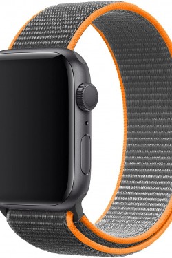 Watch 44 mm İle Uyumlu Kayış Spor Loop Kordon Kaya Turuncu