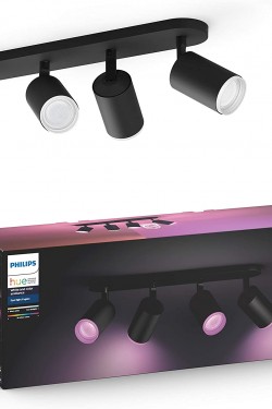 Hue Fugato Plate/Spiral La ve Akıllı Led Ampuller, Siyah, 4x5.7W 230V