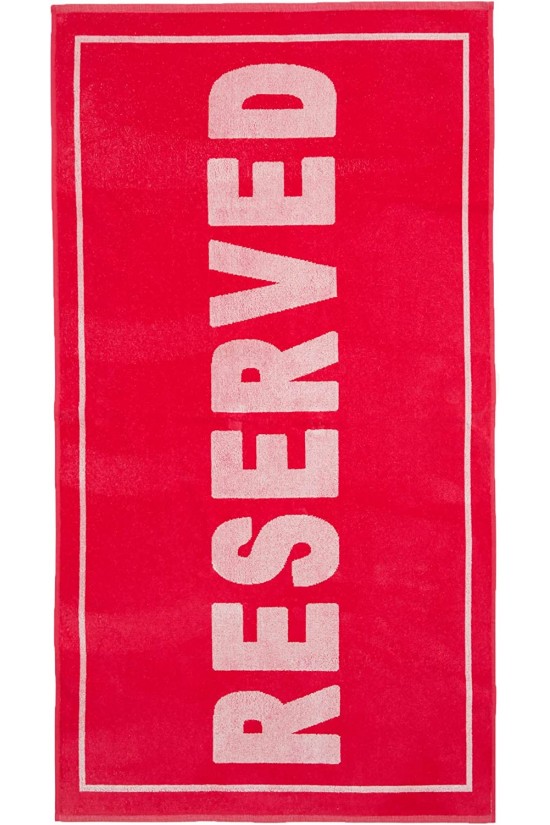 Kadın Slogan Desenli Pamuklu Plaj Havlu