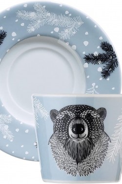Snowy 4-Piece Coffee Set for 2 Persons, 100 ml