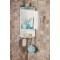 Banyo Köşe Rafı, 26 cm, 3 Raf, Kapaklı Hazne, Şeffaf Naturel