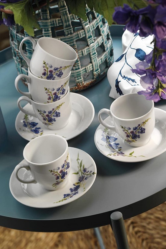 Jasmine 10886 Ensemble de tasses à café à motifs 90 ml Jasmine 10886 Ensemble de tasses à café à motifs 90 ml