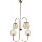 Arredo 4 Kronleuchter, 4XE27 Lampenfassung, 47 x 57 x 58 cm, Metall, Glas, Gold