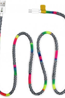 Handgefertigtes Neon Micro Android Lade- und Datenkabel, 100 cm