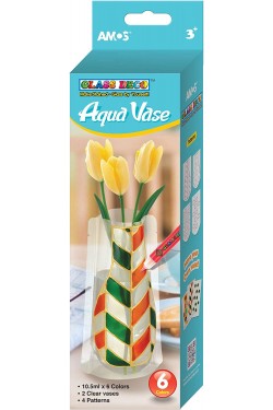 Amos Gd10P6Av Cam Boyama S 2 Vazo ve 4 Desen, 6 Renk