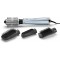 Hydro Fusion Smooth & Shape sıcak hava fırçası, 4 başlıklı, fönleme, düzleştirme, hacim ve fırça için, çift iyon teknolojisi, kırılma önleyici etki, Air Styler, AS774E, buz mavisi