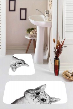 Dijital Baskılı 2'li Banyo Paspası RFE9546, 60x100 cm