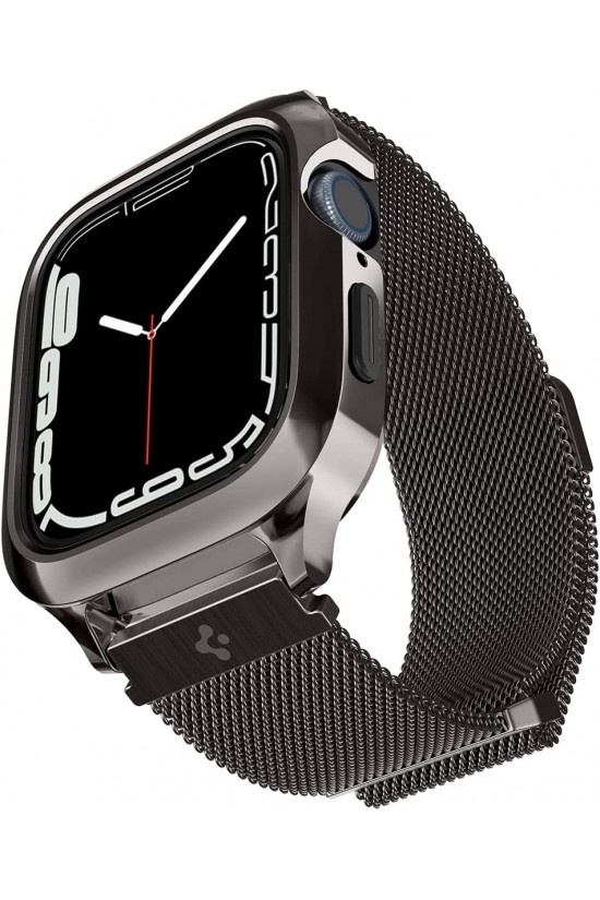Watch Seri 8/7 (45mm) ile Uyumlu Kılıf & Kayış Metal Fit Pro Graphite - ACS04585 Watch Seri 8/7 (45mm) ile Uyumlu Kılıf & Kayış Metal Fit Pro Graphite - ACS04585