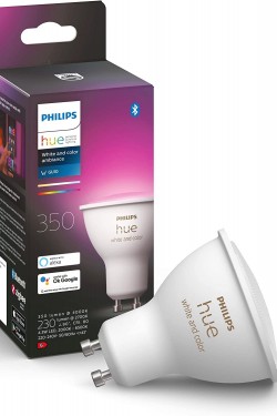 HueWCA 4.3W Renkli Akıllı Led Ampul, GU10 Spot, Bluetooth Özellikli