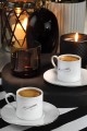 Atatürk signiertes Kaffeeset, Platin, 90 ml