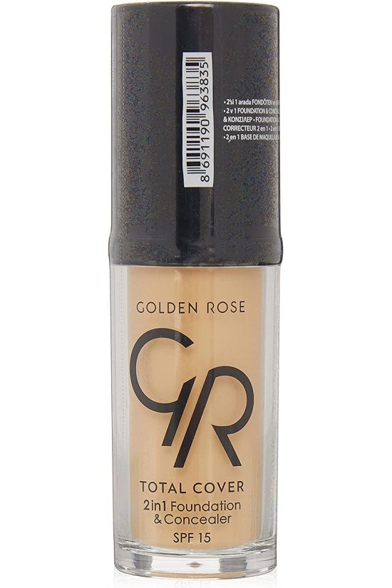 Total Cover 2 in 1 Foundation & Concealer Fondöten ve Kapatıcı No: 023 Total Cover 2 in 1 Foundation & Concealer Fondöten ve Kapatıcı No: 023