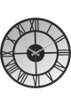 Römische Spiegel-Metallwanduhr, geräuschloser Mechanismus, Schwarz, 41 x 41 cm, AMD-41 Römische Spiegel-Metallwanduhr, geräuschloser Mechanismus, Schwarz, 41 x 41 cm, AMD-41