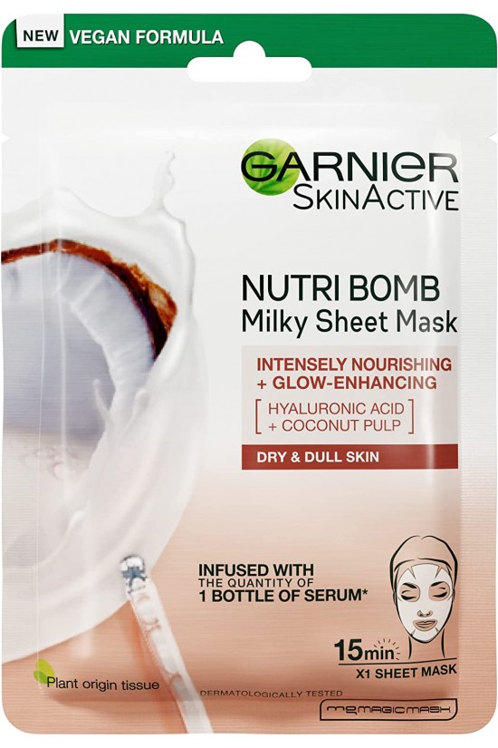 Milk Empty Nährende Papier-Gesichtsmaske Kokosnuss, 1 Packung (1 x 28 g)