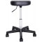 Swivel Stool, Wheeled, Height Adjustable Wheeled Stool, 46-58 cm Faux Leather Covered Work Stool, Black Ljb61B