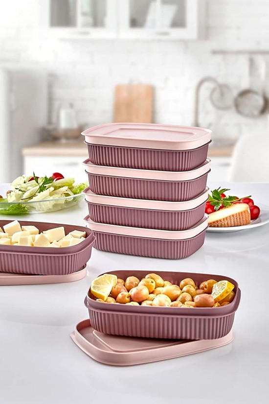 6 Adet Mini Saklama Kabı - Kapaklı Buzdolabı Kabı Hmnv-Lv255-6Li Mürdüm 6 Adet Mini Saklama Kabı - Kapaklı Buzdolabı Kabı Hmnv-Lv255-6Li Mürdüm