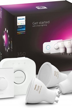 HueWCA 4.3W Renkli Akıllı Led Ampul Başlangıç S 3'lü, Akıllı Butonlu, GU10 Spot, Bluetooth Özellikli
