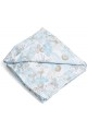 BLAUE MUSLIN-MEHRZWECKDECKE 100 cm x 110 cm