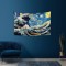 Büyük Daa Ve Yıldızlı Gece Duvar Örtüsü Halısı 140 X 100 Cm