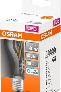 LED CLA40 4W/865 FIL E27