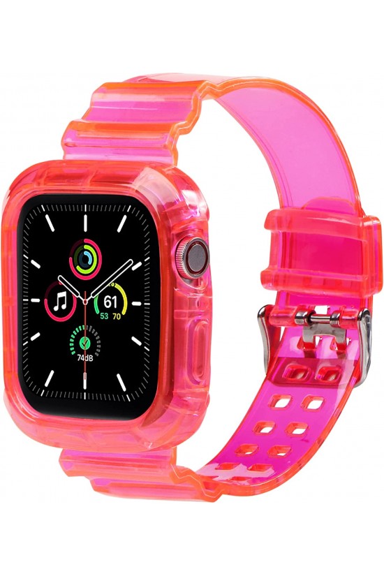 Şeffaf Pembe Saat Kordonu, 38,40,41cm Şeffaf Pembe Saat Kordonu, 38,40,41cm