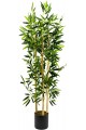 Künstlicher Bambusbaum mit 3 Stämmen, 120 cm, im grauen Topf Künstlicher Bambusbaum mit 3 Stämmen, 120 cm, im grauen Topf