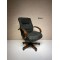 ATLAS AHŞAP CHAISE GUEST/WAITING CUIR NOIR