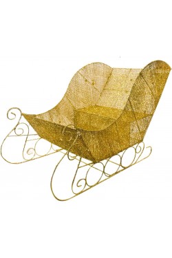 Déco Traineau de Noël (or) 90x51x57 Cm