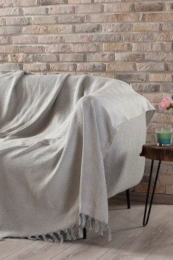 Çok Amaçlı Sık Dokuma Kaymaz Koltuk Örtüsü, Gri, 180x230 Cm