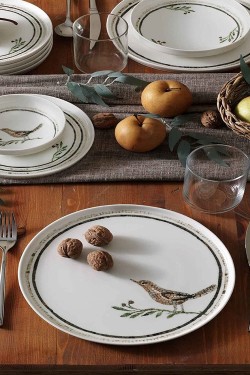 Service de table Pera en porcelaine multicolore pour 6 personnes
