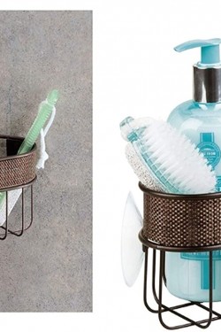 Banyo İçi Köşe Rafı,Vantuzlu Twillo Model