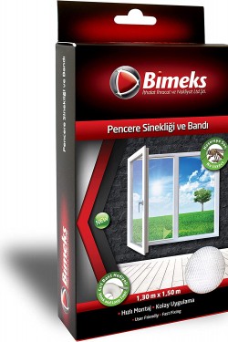 Bimeks Pencere Sinekliği Beyaz 1,30x1,50m +bant 7mmx5,6m 2001011