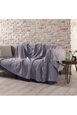 Çok Amaçlı Sık Dokuma Kaymaz Koltuk Örtüsü, Lacivert, 180x230 Cm