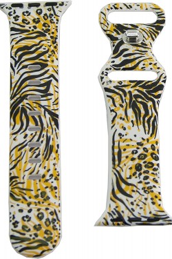 Watch 3 Ile Uyumlu Renkli Tiger Desenli 42-44mm Alvarez Spor  Watch ile uyumlu Suya ve Kire Karşı dayanıklı Desenli Kayış Kordon, Tiger