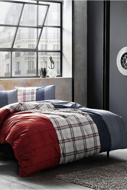 60176199 Ranforce Cloud Bettbezug-Set, Rot, Einzelbett