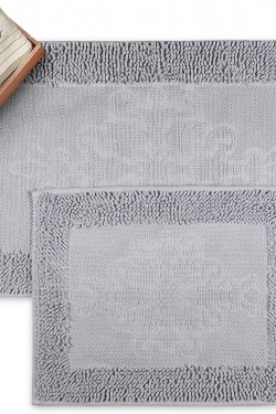 Madrid Doğal Pamuklu 2'li Banyo Kilim S, Gri